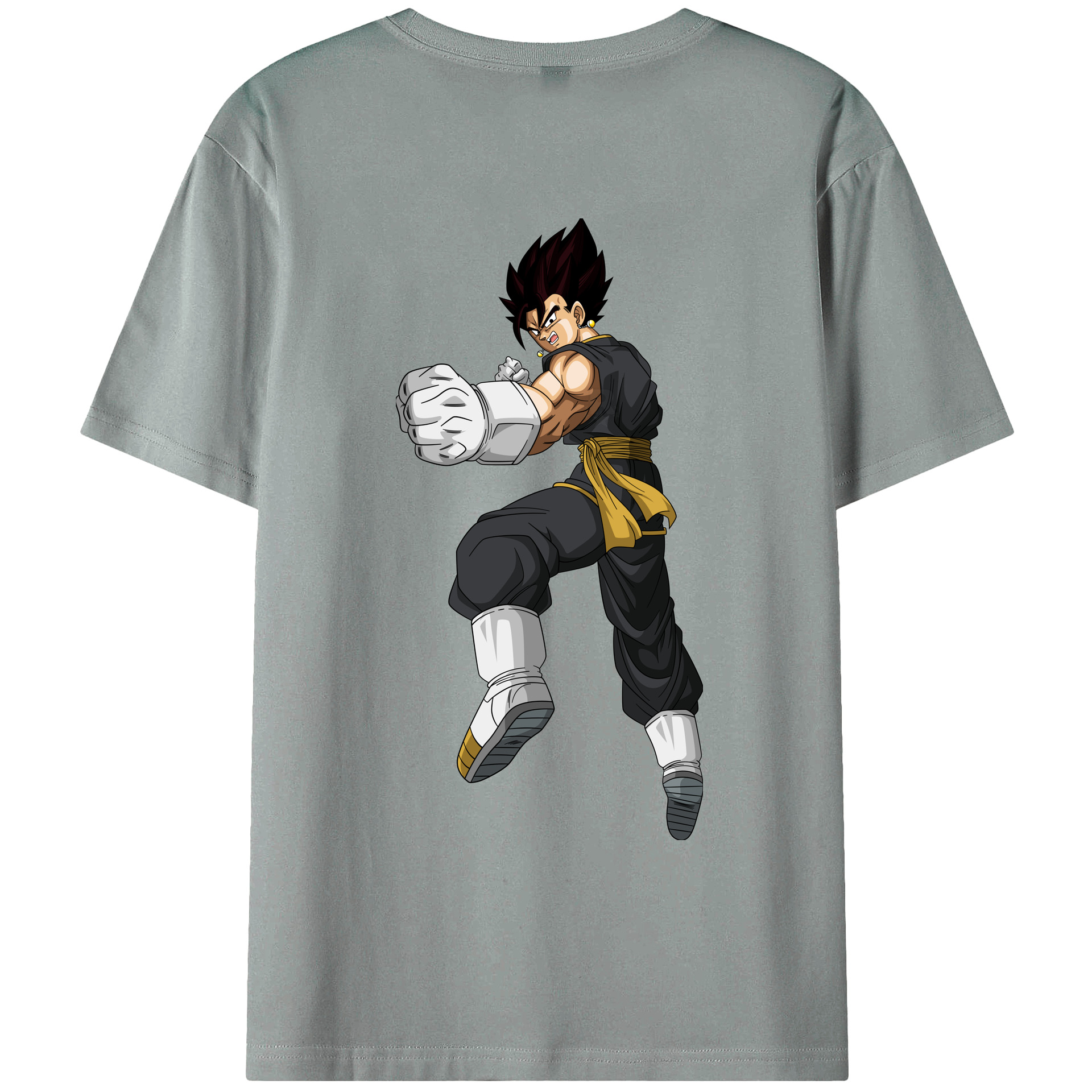 （画像用） ドラゴンボール ベジット DRAGON BALL Vegetto 綿100％ メンズ半袖Tシャツ（バックプリント） 通気性